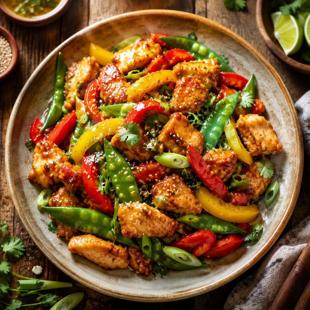30-Minute Quick — Fast weeknight wins—think glossy stir-fries, golden tacos, and saucy pastas ready before the table’s fully set.