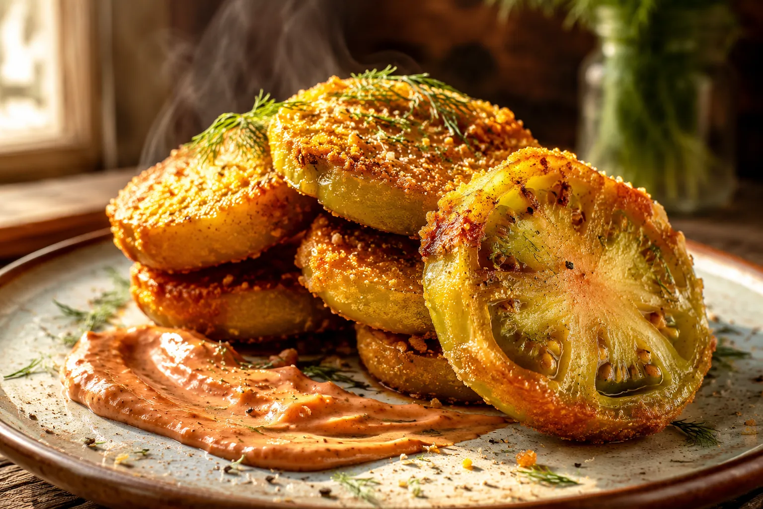Fried Green Tomatoes with Oil-Temperature Guidance